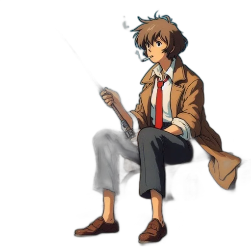 staff, jacket, weapon, sword transparent PNG cut-out
