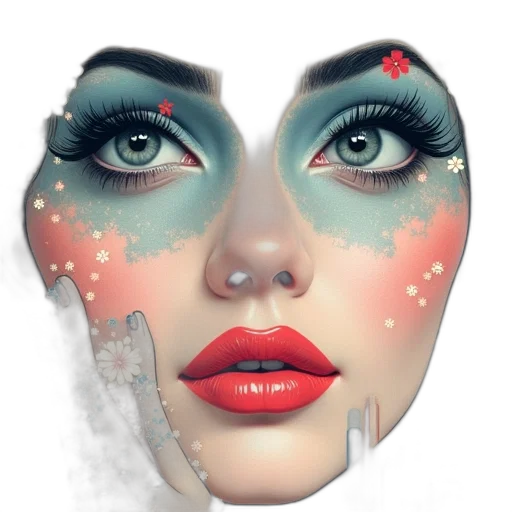 mask, face, fantasy art, photorealistic transparent PNG cut-out