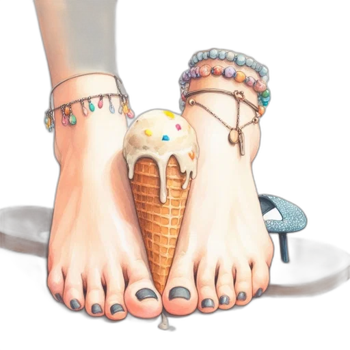 shoes, jewelry, food, 3d render transparent PNG cut-out