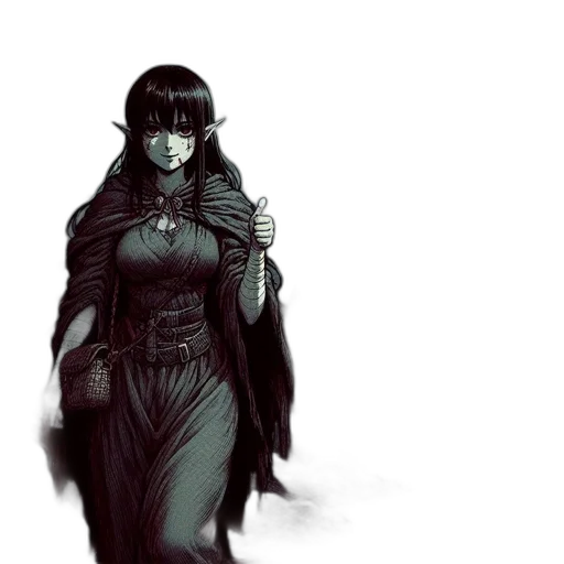 dress, weapon, concept art, comic book art transparent PNG cut-out