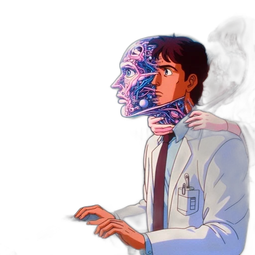 mask, robot, face, jacket transparent PNG cut-out
