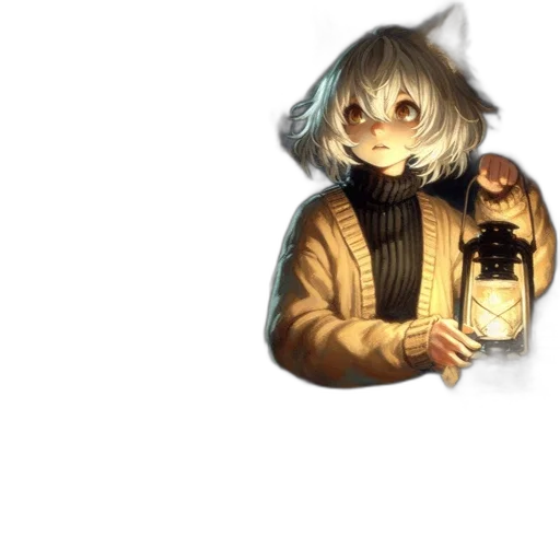 jacket, staff, mask, bottle transparent PNG cut-out