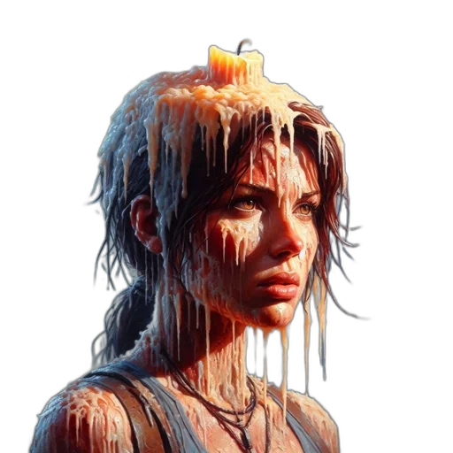 face, hair, food, concept art transparent PNG cut-out
