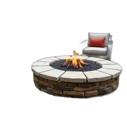 furniture, 3d render, circular, pit transparent PNG cut-out