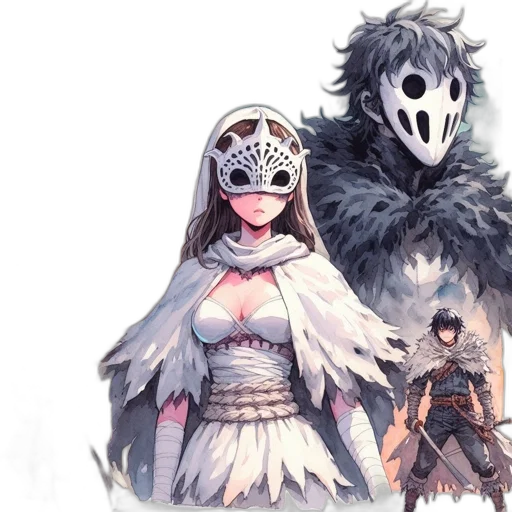 mask, creature, face, weapon transparent PNG cut-out