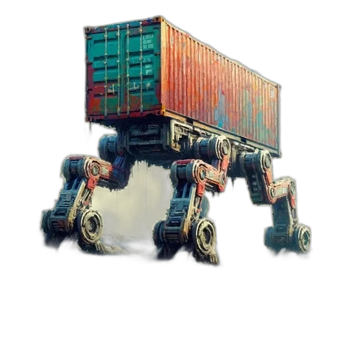 robot, furniture, weapon, concept art transparent PNG cut-out