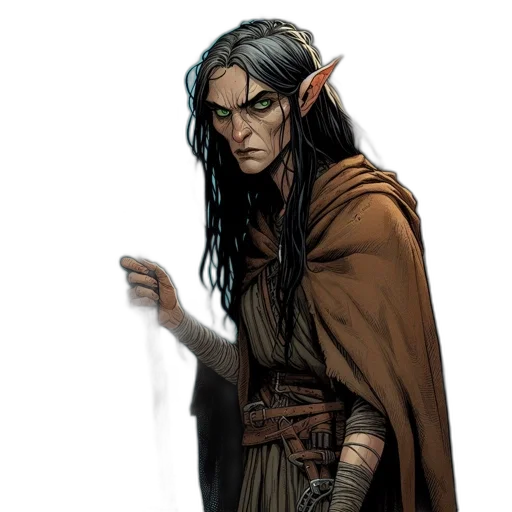 fantasy art, concept art, comic book art, earth tones transparent PNG cut-out