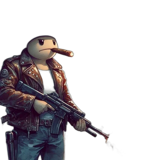 jacket, weapon, animal, robot transparent PNG cut-out