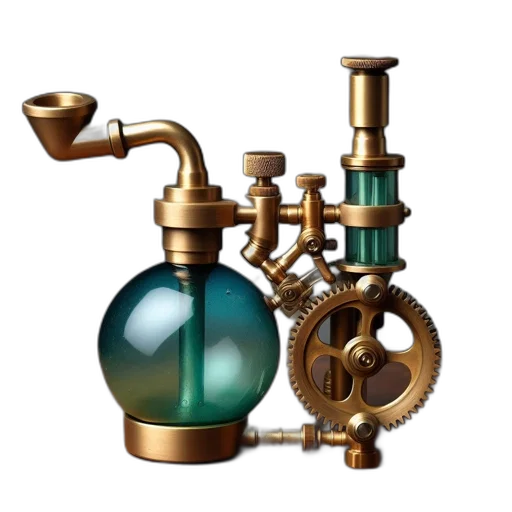 bottle, jewelry, 3d render, concept art transparent PNG cut-out