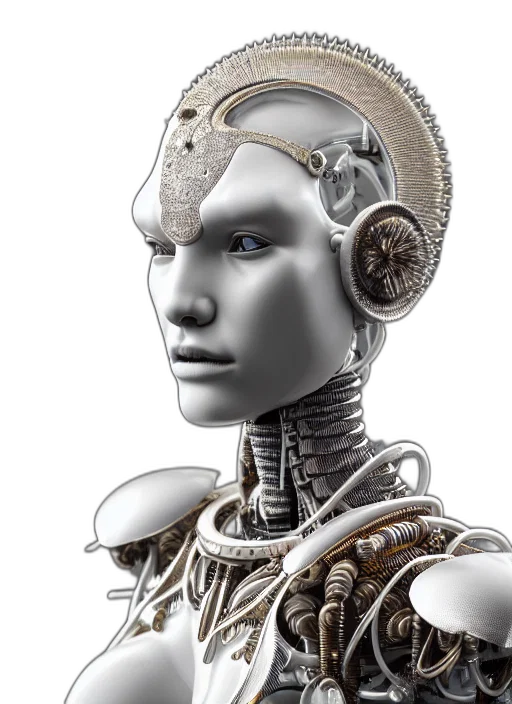 robot, face, mask, cyberpunk transparent PNG cut-out