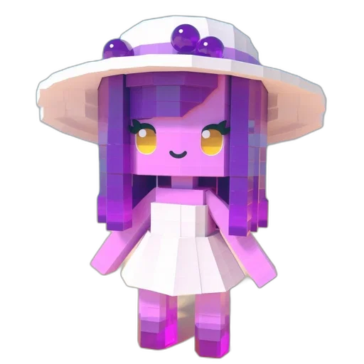 hat, creature, staff, pixel art transparent PNG cut-out