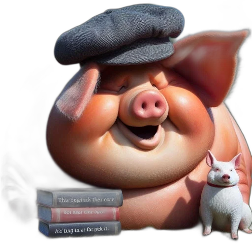 hat, animal, 3d render, concept art transparent PNG cut-out