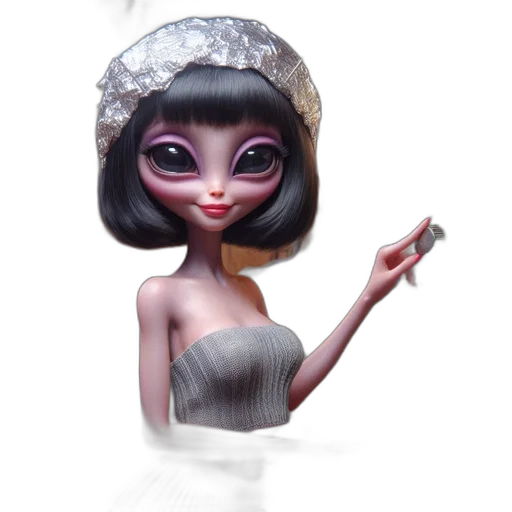 dress, jewelry, hat, creature transparent PNG cut-out