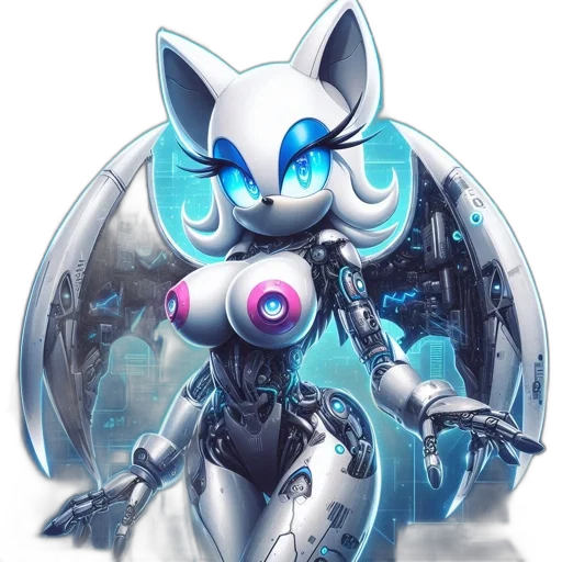 robot, concept art, fantasy art, cyberpunk transparent PNG cut-out