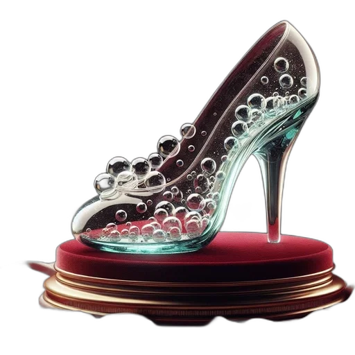 shoes, jewelry, crown, 3d render transparent PNG cut-out