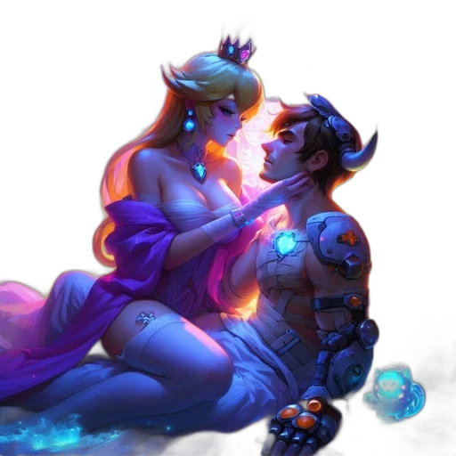 concept art, fantasy art, vaporwave, cyberpunk transparent PNG cut-out