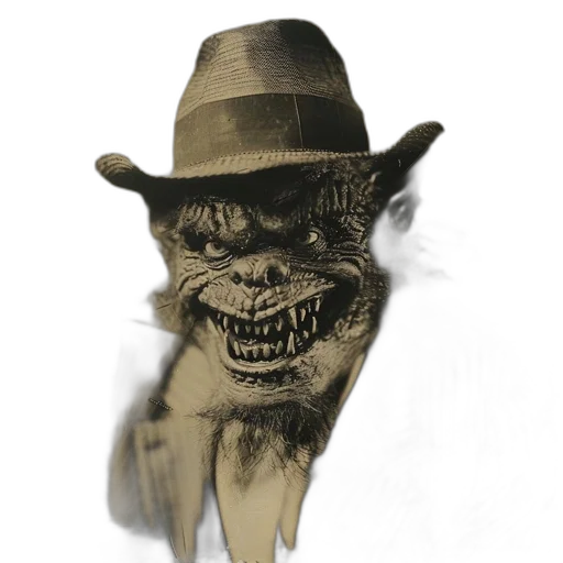 mask, hat, creature, staff transparent PNG cut-out