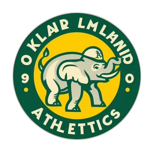 oakland, athletics, logo, elephant transparent PNG cut-out