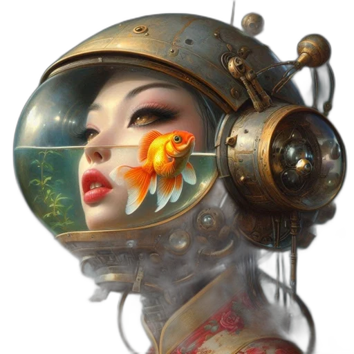 robot, mask, face, fantasy art transparent PNG cut-out