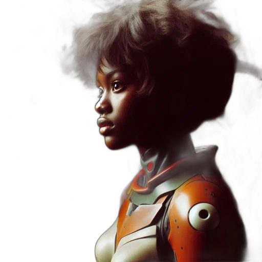 robot, face, concept art, comic book art transparent PNG cut-out