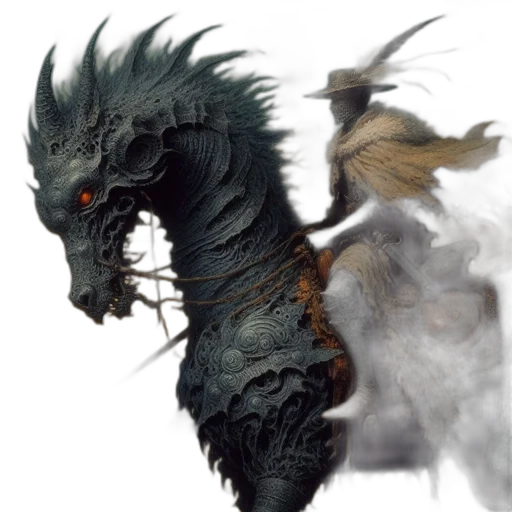 dragon, creature, staff, animal transparent PNG cut-out