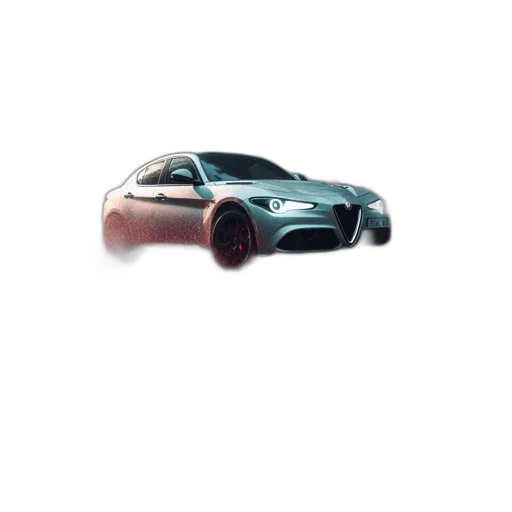 car, weapon, 3d render, photorealistic transparent PNG cut-out