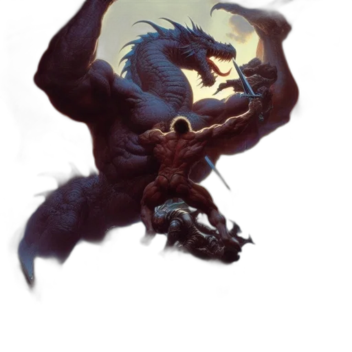 dragon, creature, animal, staff transparent PNG cut-out