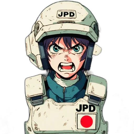 face, weapon, robot, jacket transparent PNG cut-out