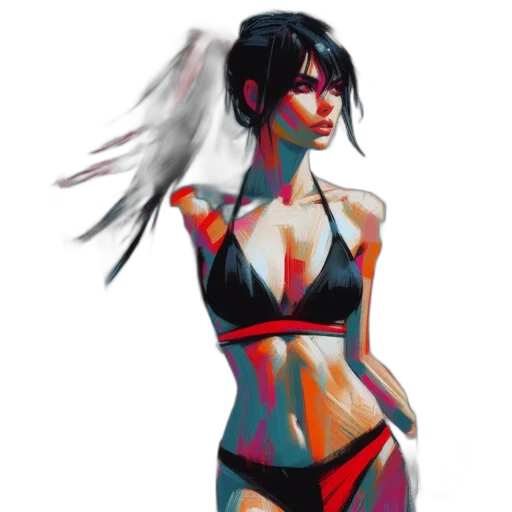 dress, concept art, fantasy art, cyberpunk transparent PNG cut-out