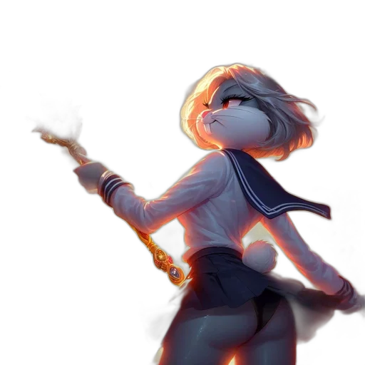 staff, jacket, sword, robot transparent PNG cut-out