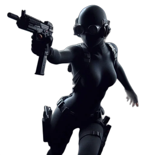 robot, weapon, mask, concept art transparent PNG cut-out