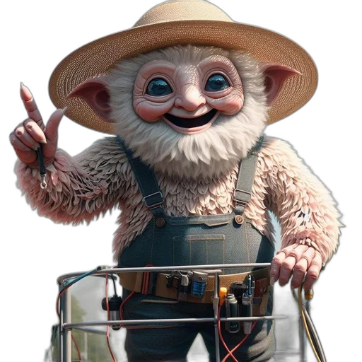 staff, animal, robot, creature transparent PNG cut-out