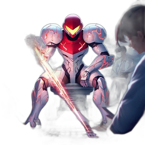 robot, sword, weapon, concept art transparent PNG cut-out