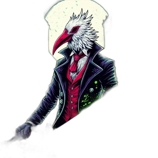 jacket, staff, mask, concept art transparent PNG cut-out