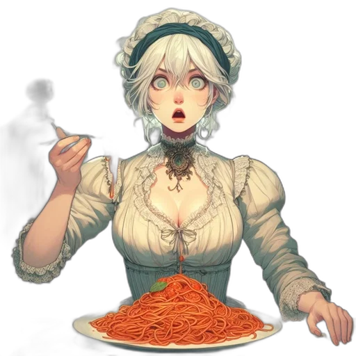 food, dress, staff, face transparent PNG cut-out