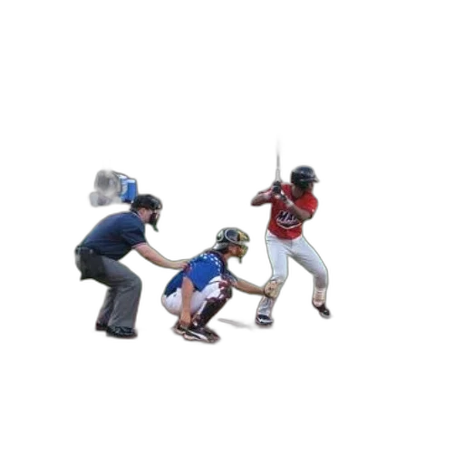 3d render, baseball, player, red transparent PNG cut-out