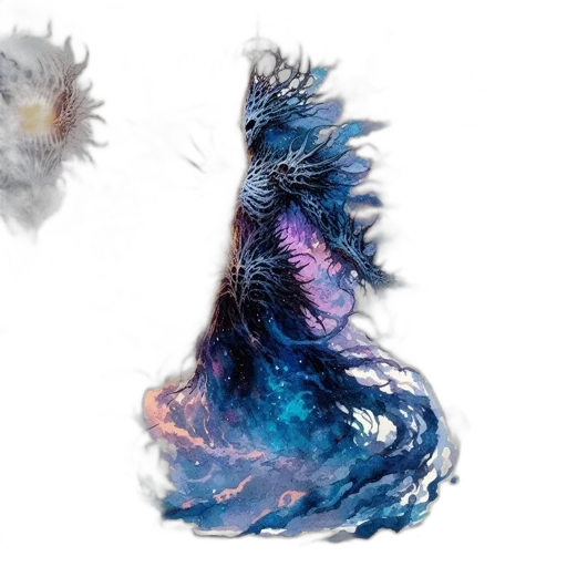 dragon, hair, creature, dress transparent PNG cut-out