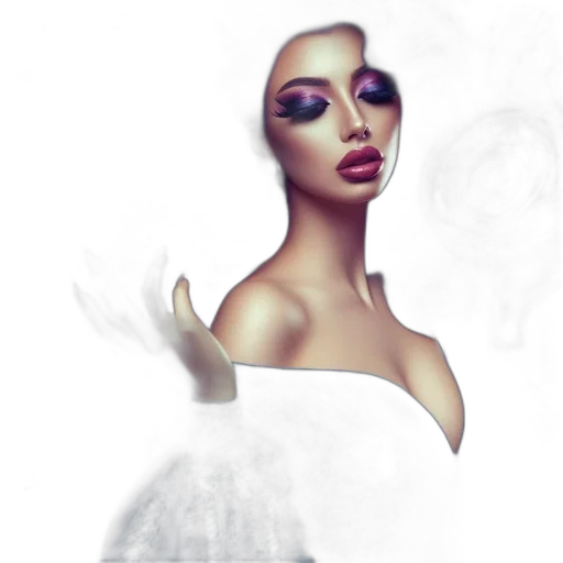 dress, face, photorealistic, fantasy art transparent PNG cut-out