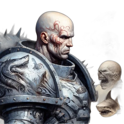 face, concept art, fantasy art, comic book art transparent PNG cut-out