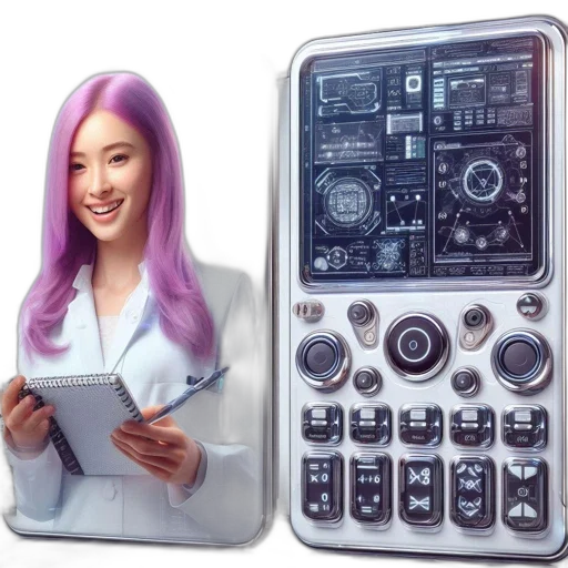 robot, vaporwave, cyberpunk, concept art transparent PNG cut-out