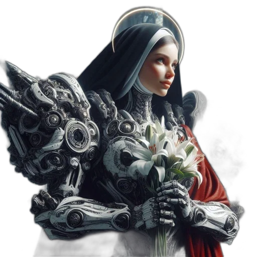 sword, robot, weapon, face transparent PNG cut-out