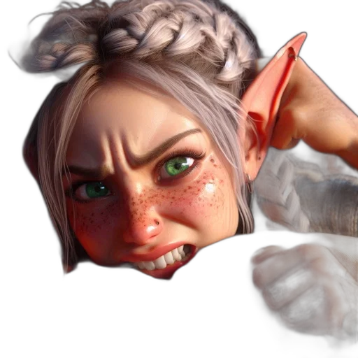 face, mask, staff, creature transparent PNG cut-out