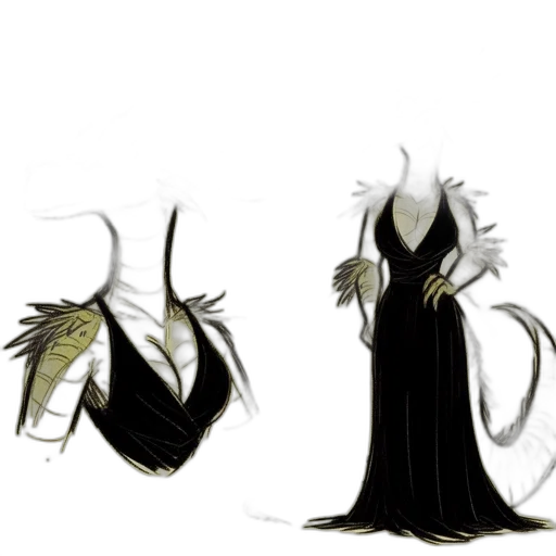 creature, dragon, hair, staff transparent PNG cut-out