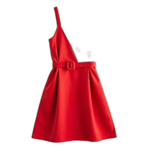 dress, red, white, colorblock transparent PNG cut-out