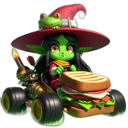 food, dragon, car, hat transparent PNG cut-out