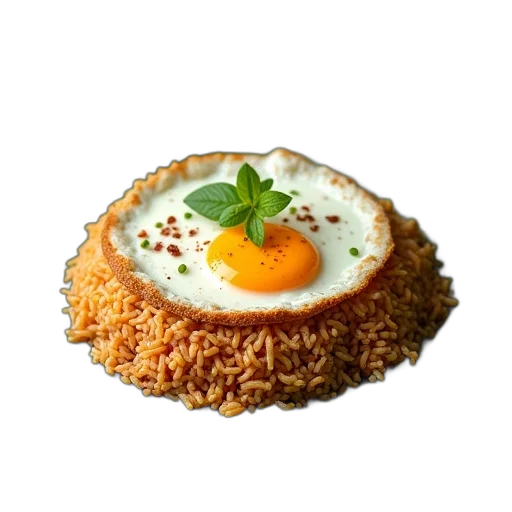 food, crown, 3d render, photorealistic transparent PNG cut-out