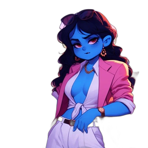 dress, jacket, staff, concept art transparent PNG cut-out