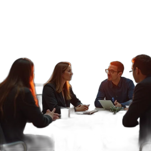 staff, 3d render, team, meeting transparent PNG cut-out