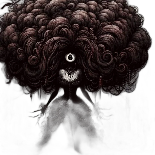 hair, mask, creature, face transparent PNG cut-out