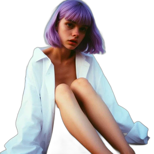 jacket, dress, hair, face transparent PNG cut-out
